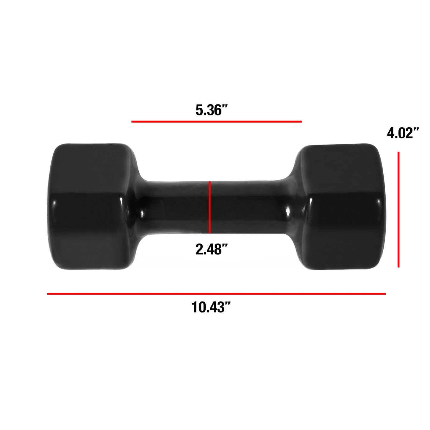 Vinyl Coated Dumbbells, 15 lbs, Pair