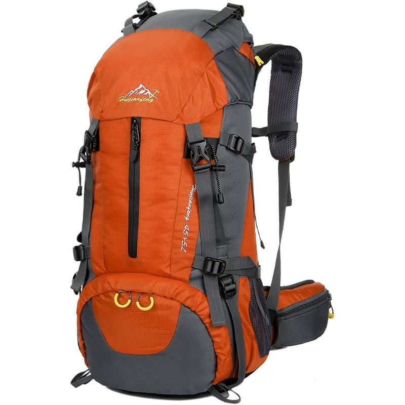 50L (45 + 5) waterproof hiking backpack - orangee