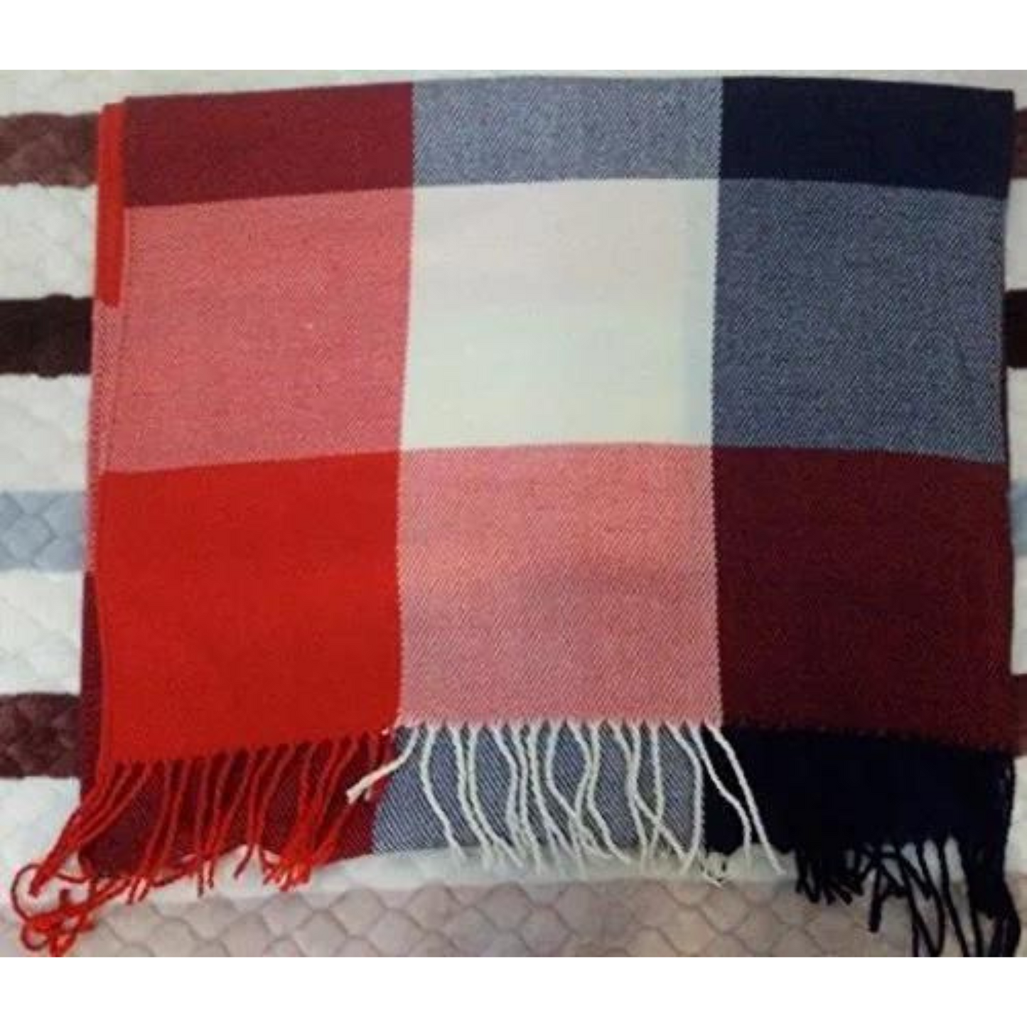 Large knitted warm scarf