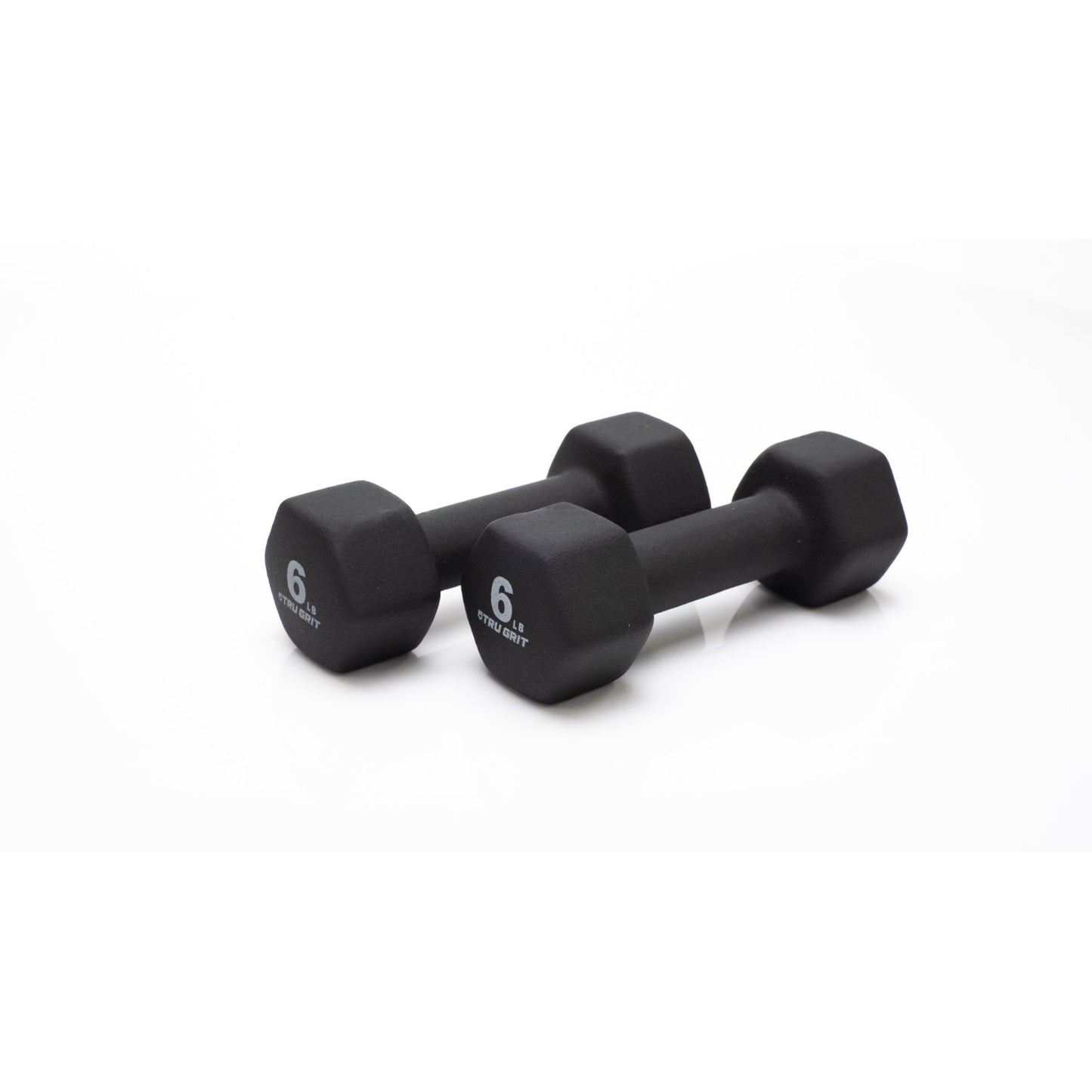 6lb Black Neoprene Dumbbells, Pair