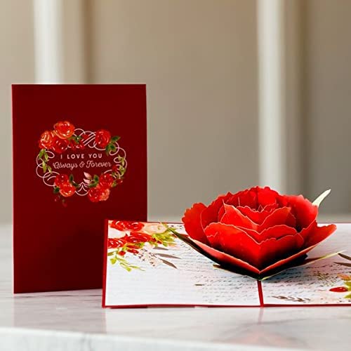 3D Pop Up Valentine's Cards,7x5x0.1 inches,‎7.2x5.2x0.3 inches