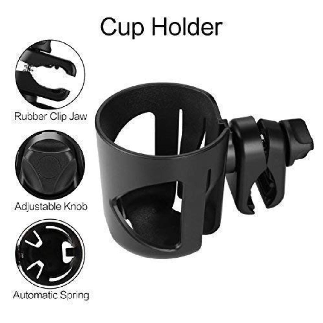 Universal 360 Degree Rotation Stroller Cup Holder, (Color: Black)