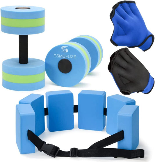 Water dumbbell set, Colour: Blue-green