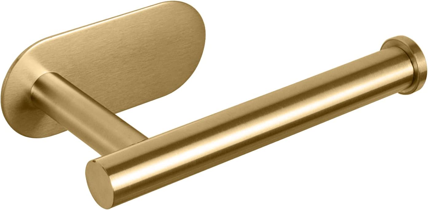 Stainless steel toilet paper holder, Color (brushed gold)