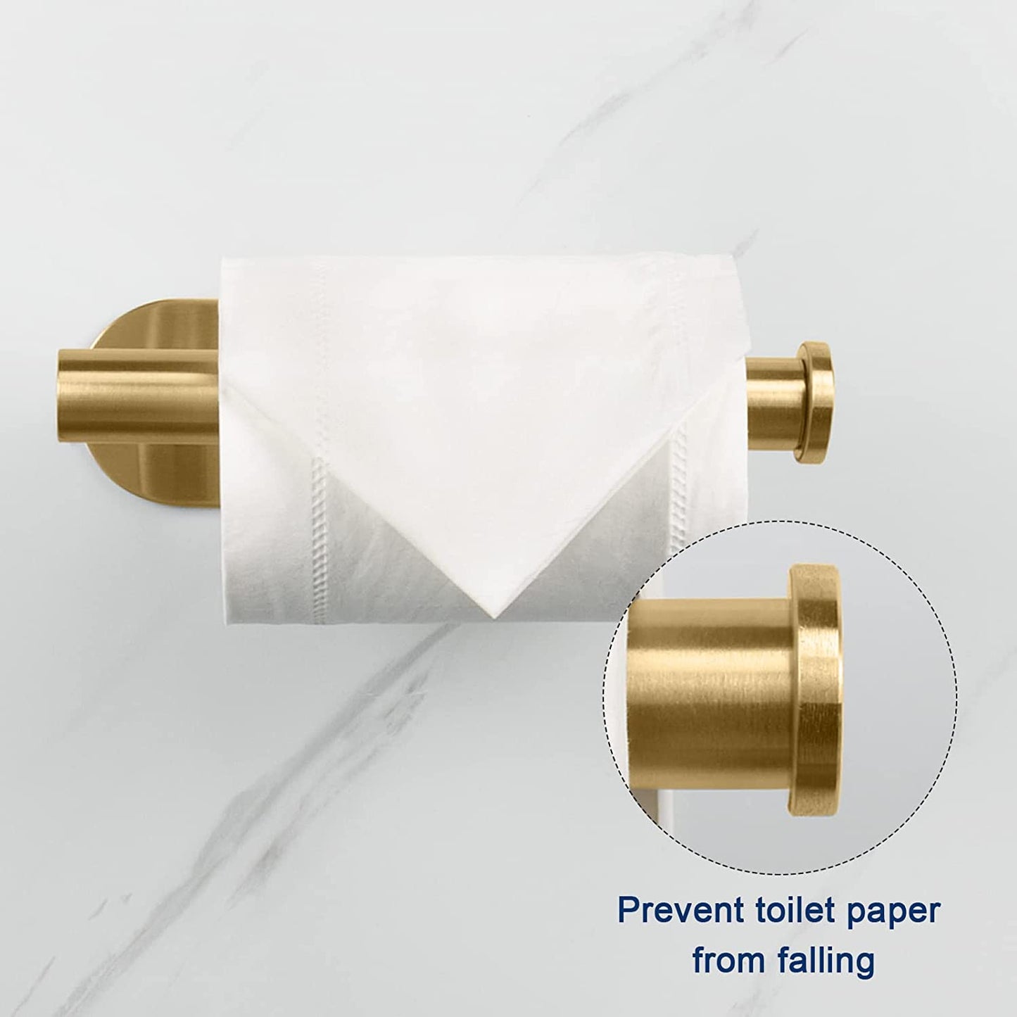 Stainless steel toilet paper holder, Color (brushed gold)