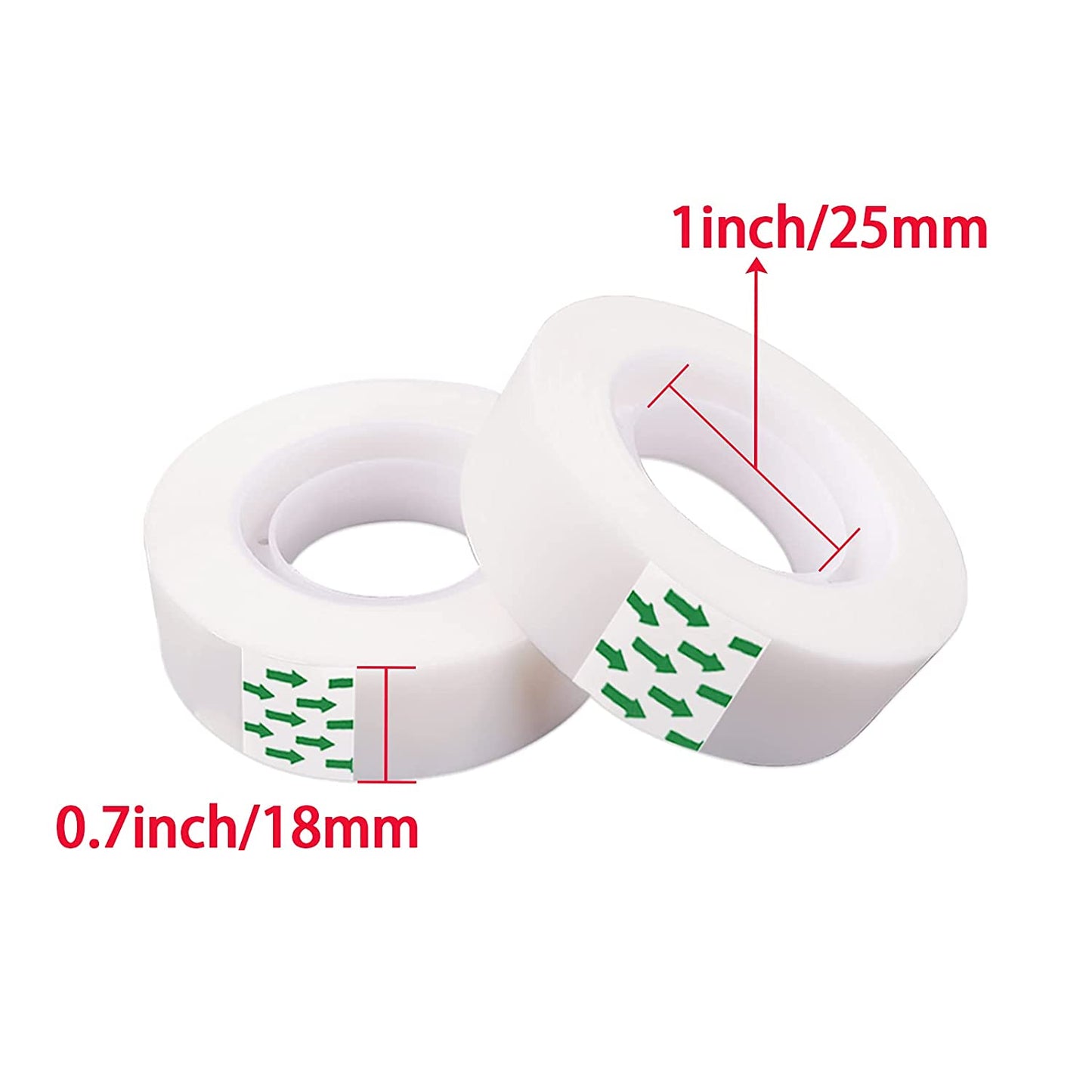 Invisible tape refills, 3/4 x 800 inches, (16 rolls)