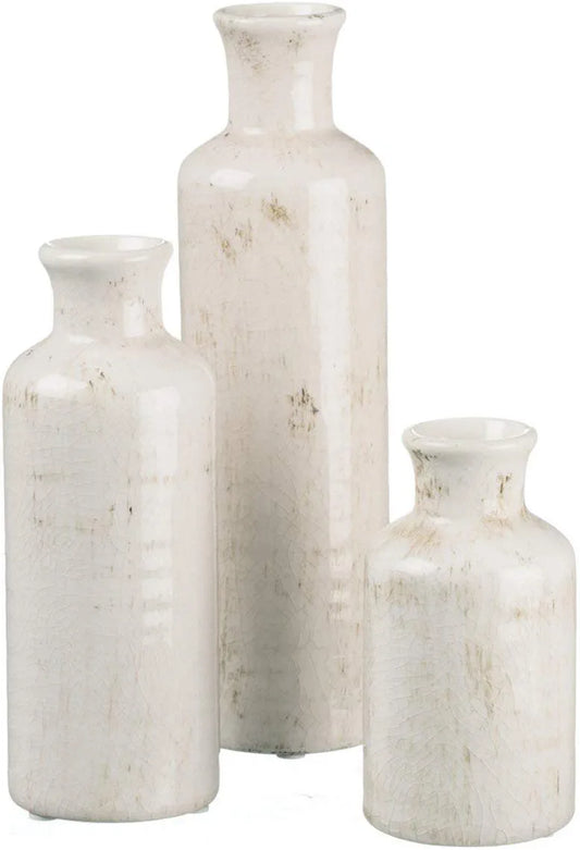 Ceramic Vase Set- 3 Small Vases