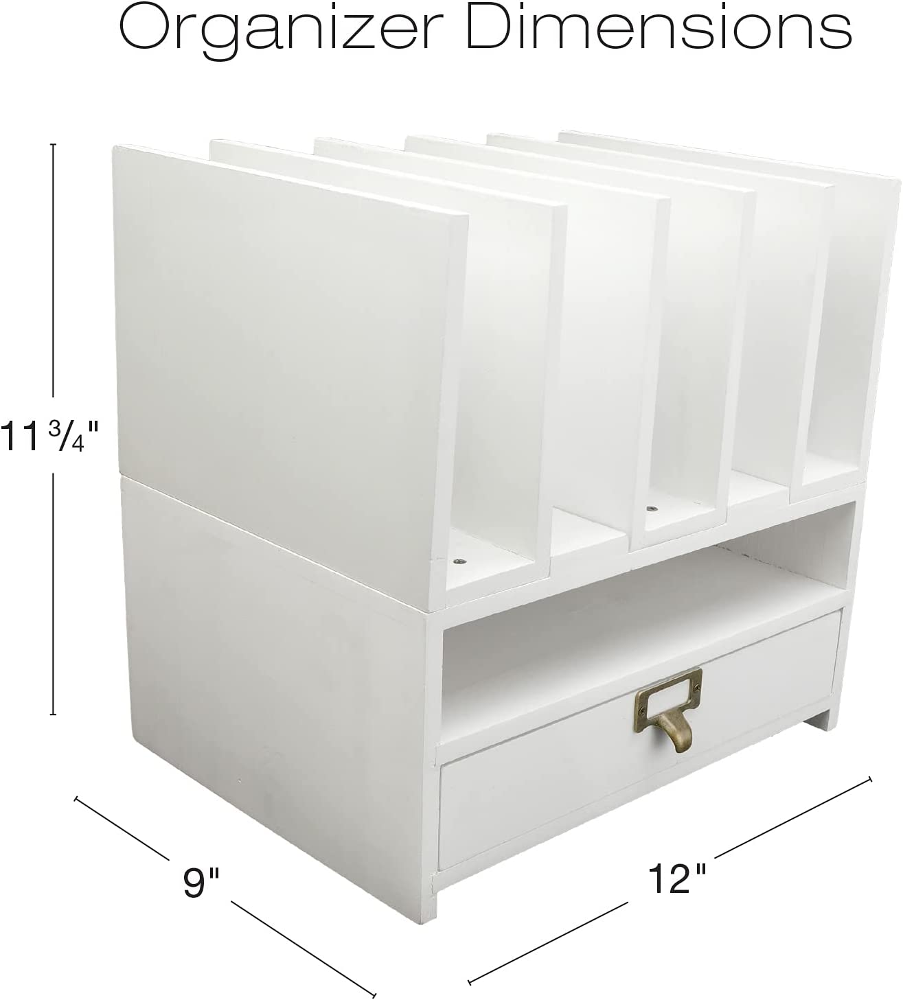 desk organizer for files, (color: white)