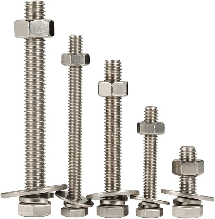 3 sets of 1/2-13 x 5" hex head bolts, bolts, nuts, washers