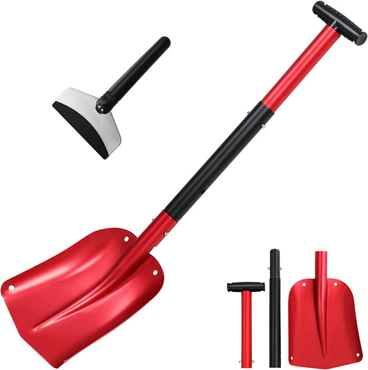 32 Inch Collapsible Aluminum 3 Piece Snow Shovel