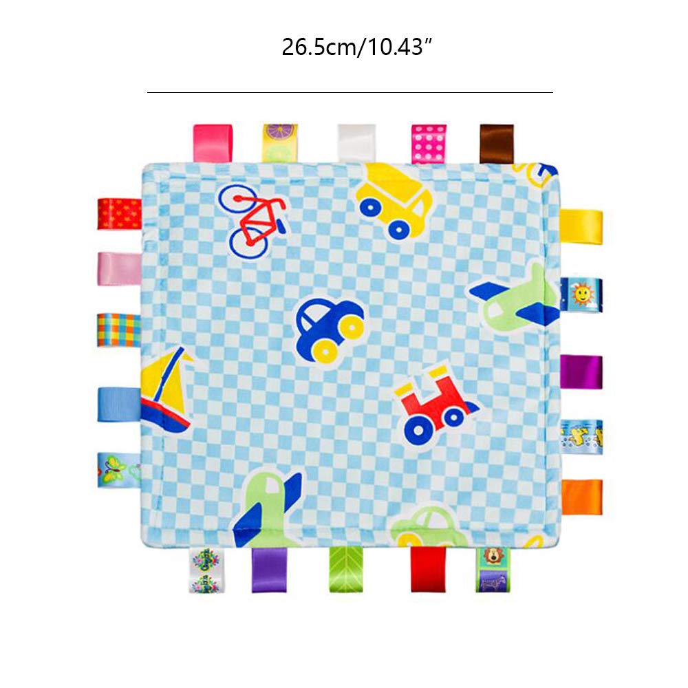 Security Blankets with Color Labels for Babies ( Blue Car)