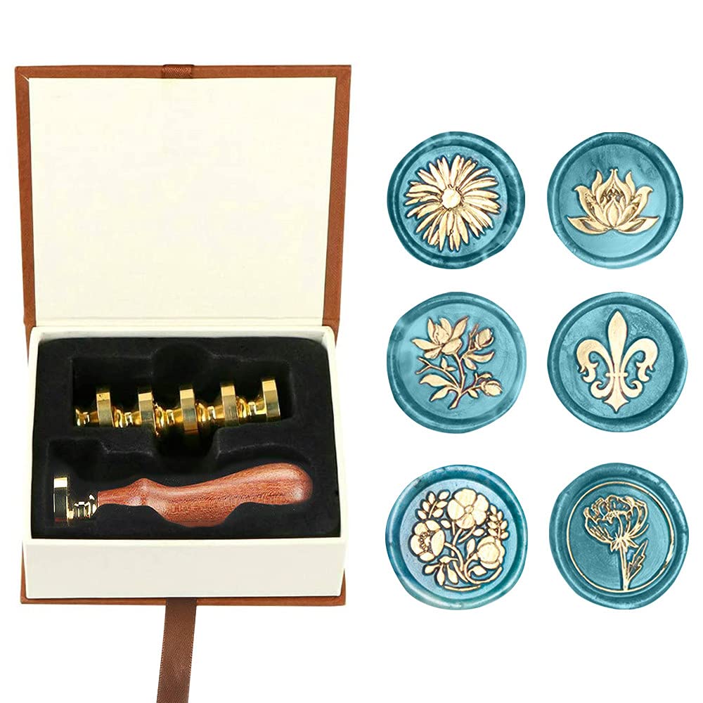 wax seal stamp kit 3, Flower