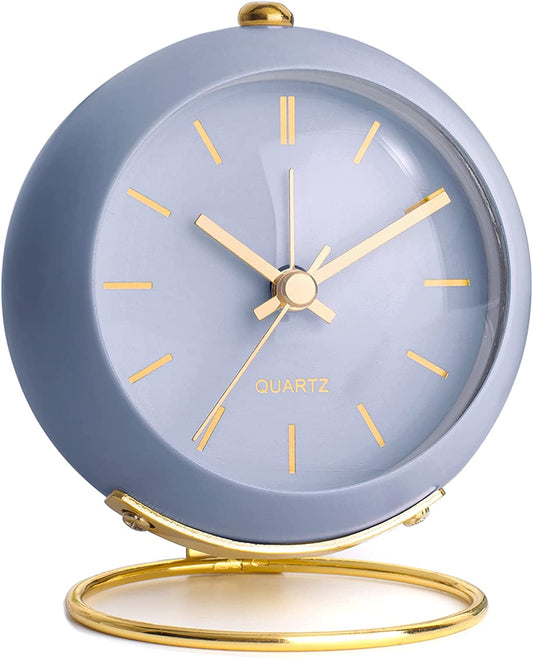 Retro Alarm Clock, Colour:Blue, 5.31 x 3.74 x 2.76 inches