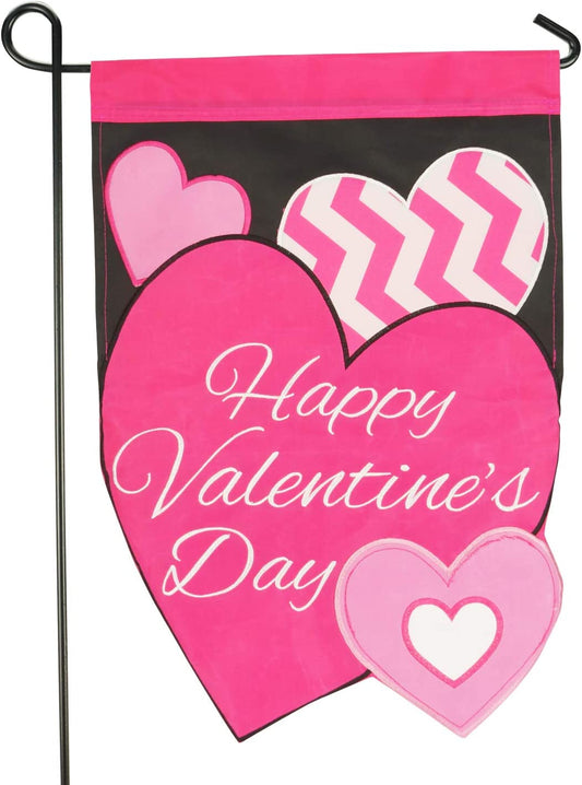 Happy Valentine's Day Flag for garde 12 x 18 inch