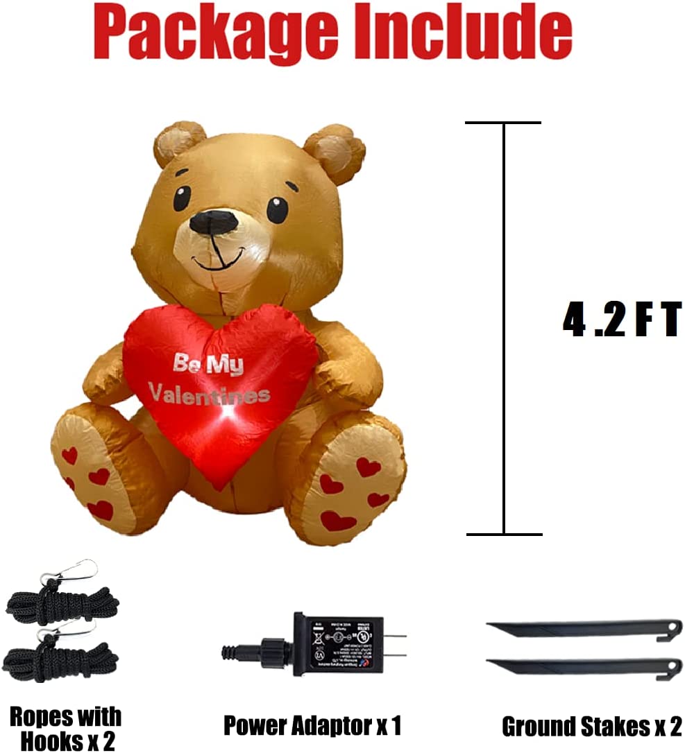 Inflatables Bear with Heart 4.2FT