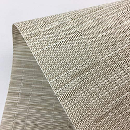 Woven Vinyl Placemats Set of 4, Color: Cream