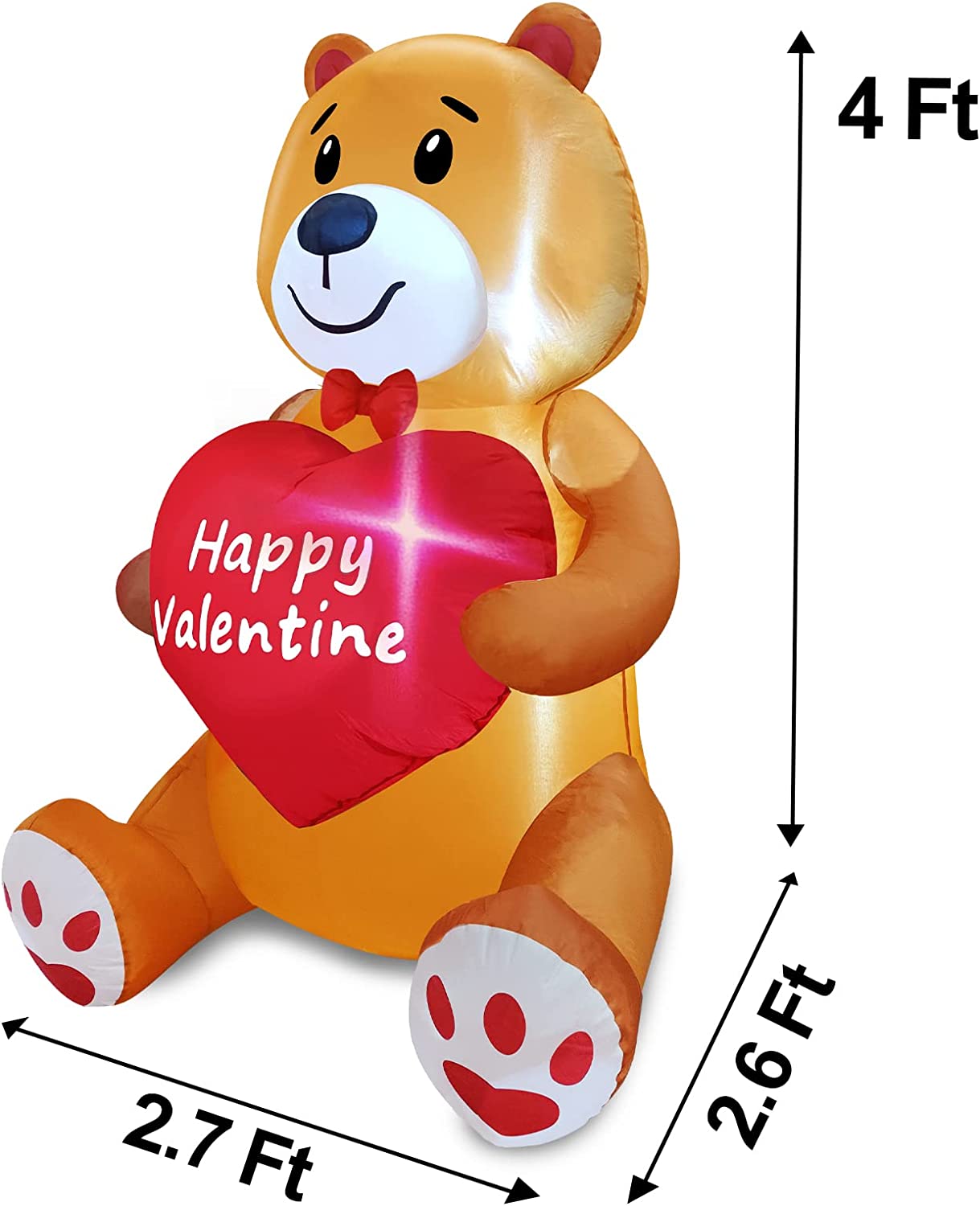 Inflatable Outdoor Decoration Teddy Bear, 4 Ft