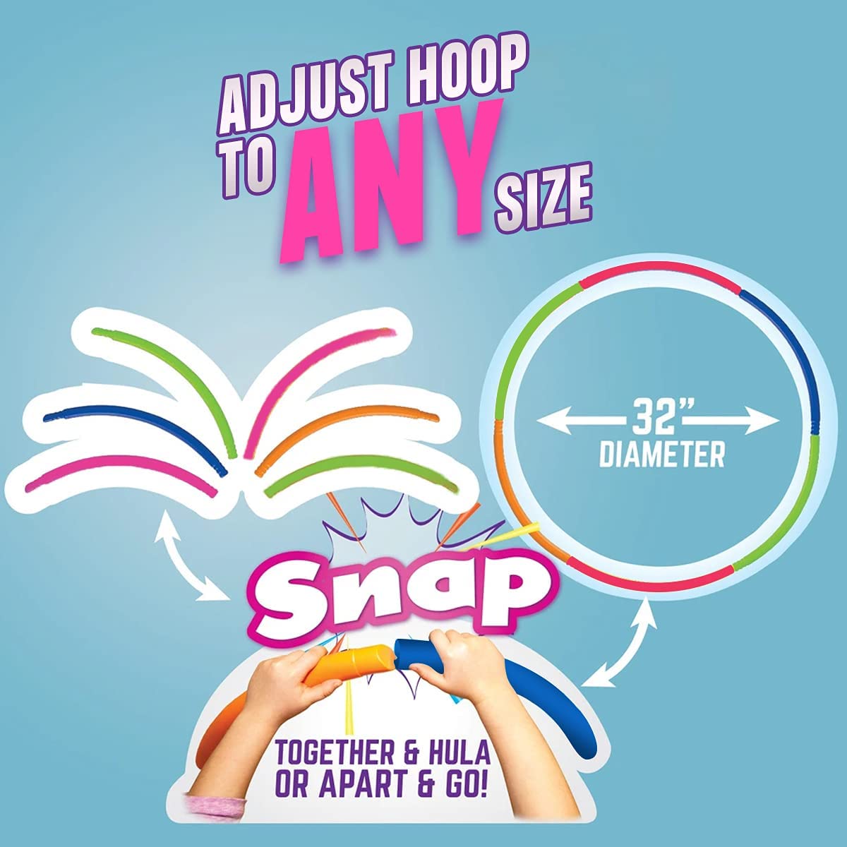 6 Pack Toy Hoop Bundle, 32-Inch