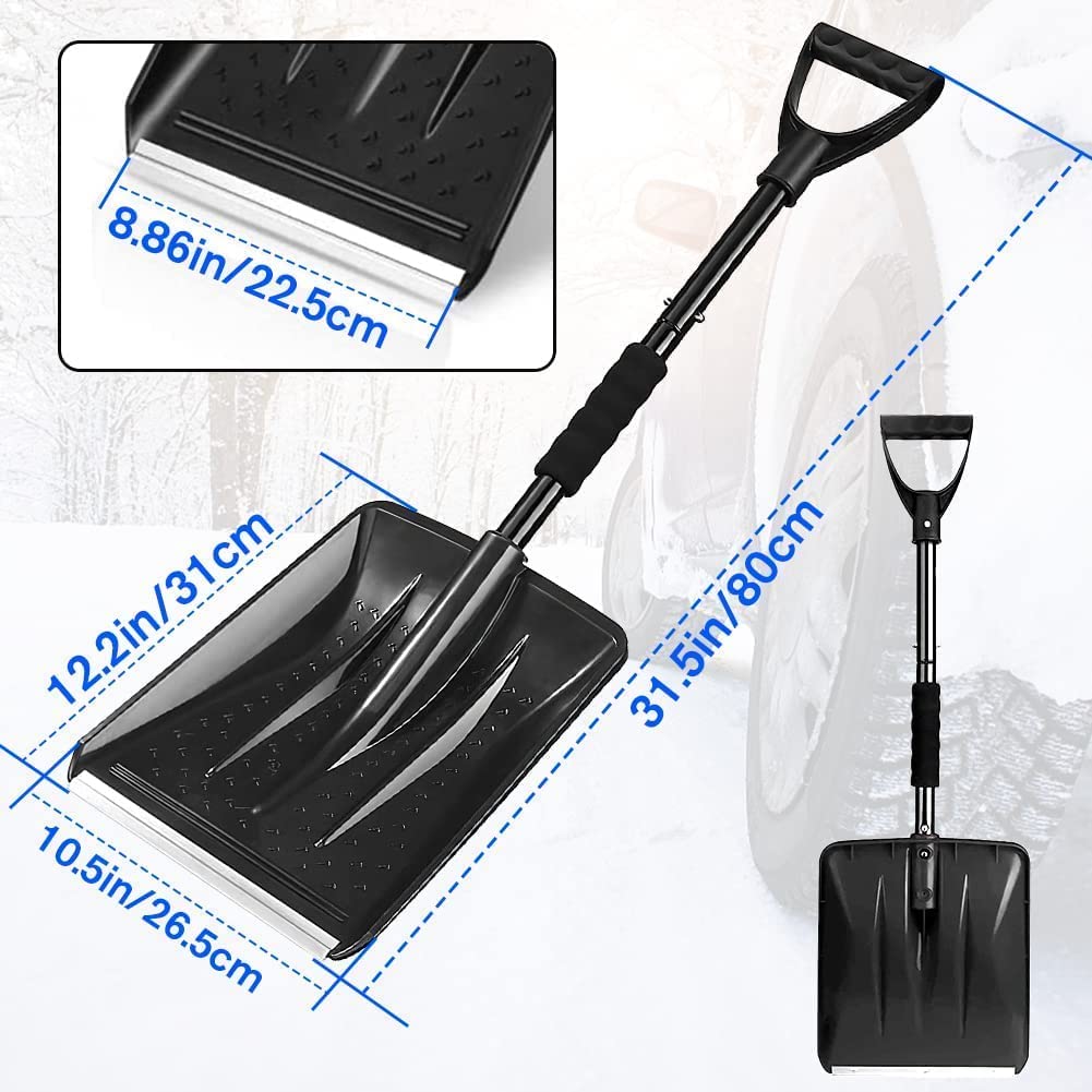 31.5 Inch Car Snow Shovel, Black