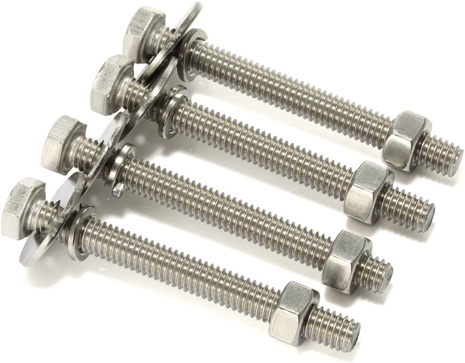 3 sets of 1/2-13 x 5" hex head bolts, bolts, nuts, washers