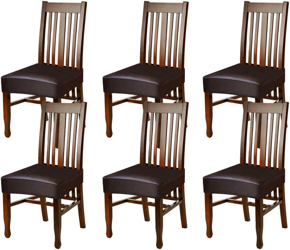 Dining chair covers, synthetic leather, waterproof, (6und)