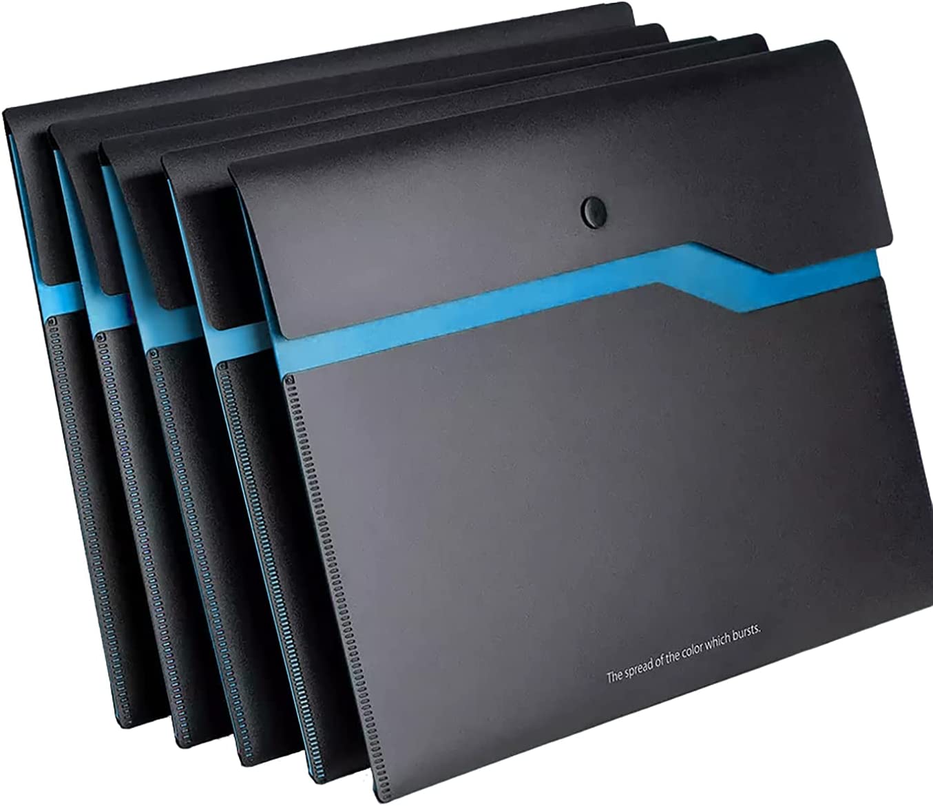 Plastic folders for your office supplies (5-pack, Light Blue)