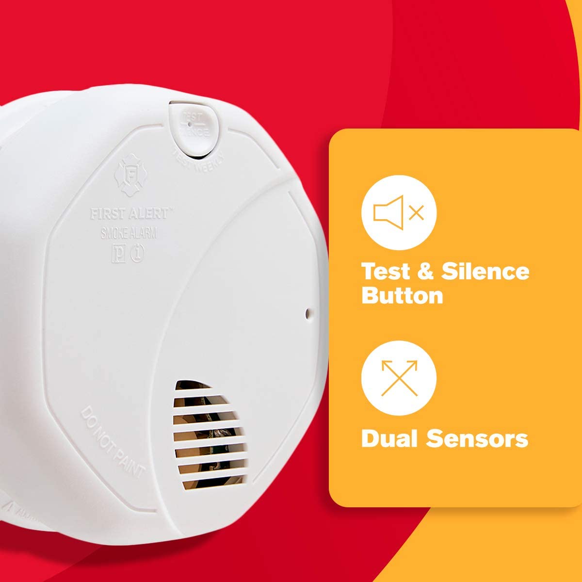 Battery powered dual sensor smoke and fire alarm