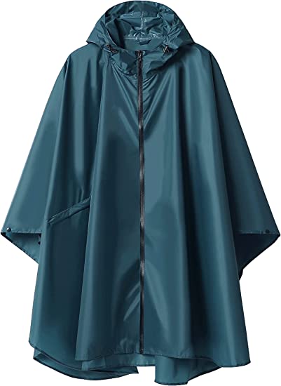 Hooded Rain Jacket with Pockets