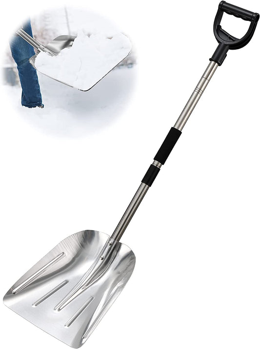 50 Inch Long Snow Shovel with Rust Proof Aluminum