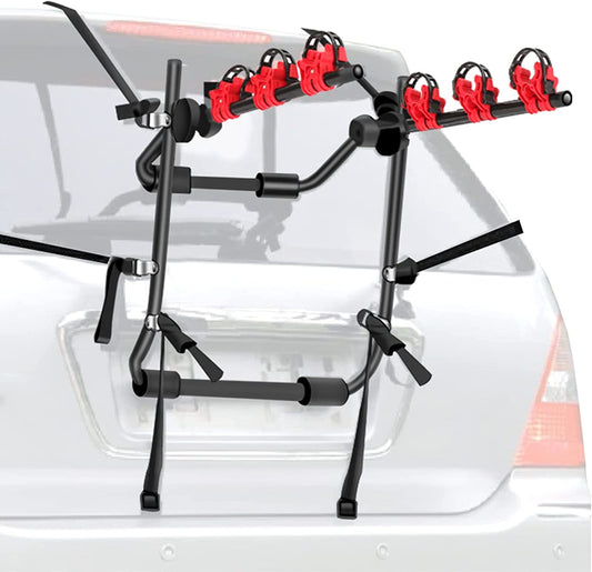 Bike Trunk Mount for AutoMobile, 3 Bike, Rubber-straps