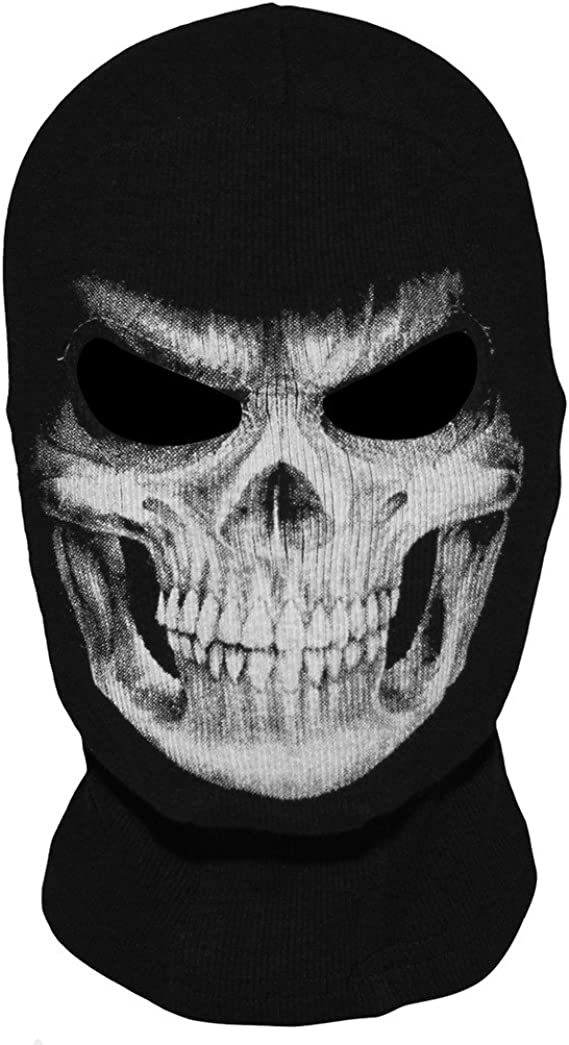 Skeleton Balaclava, (Black, L)