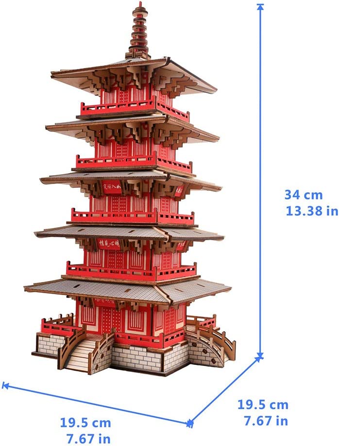 Hanshan Temple 3D Wooden Puzzle (216 Pieces)