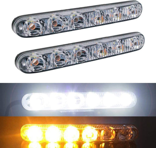 2 pcs, high power LED, ‎6.69 x 0.71 x 0.87, Color:White & Yellow