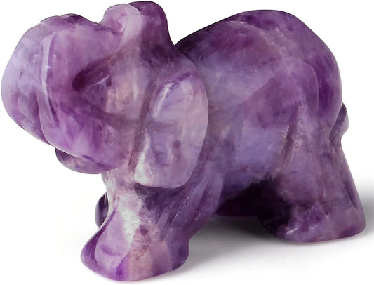 Amethyst Elephant Decor, 2 inch