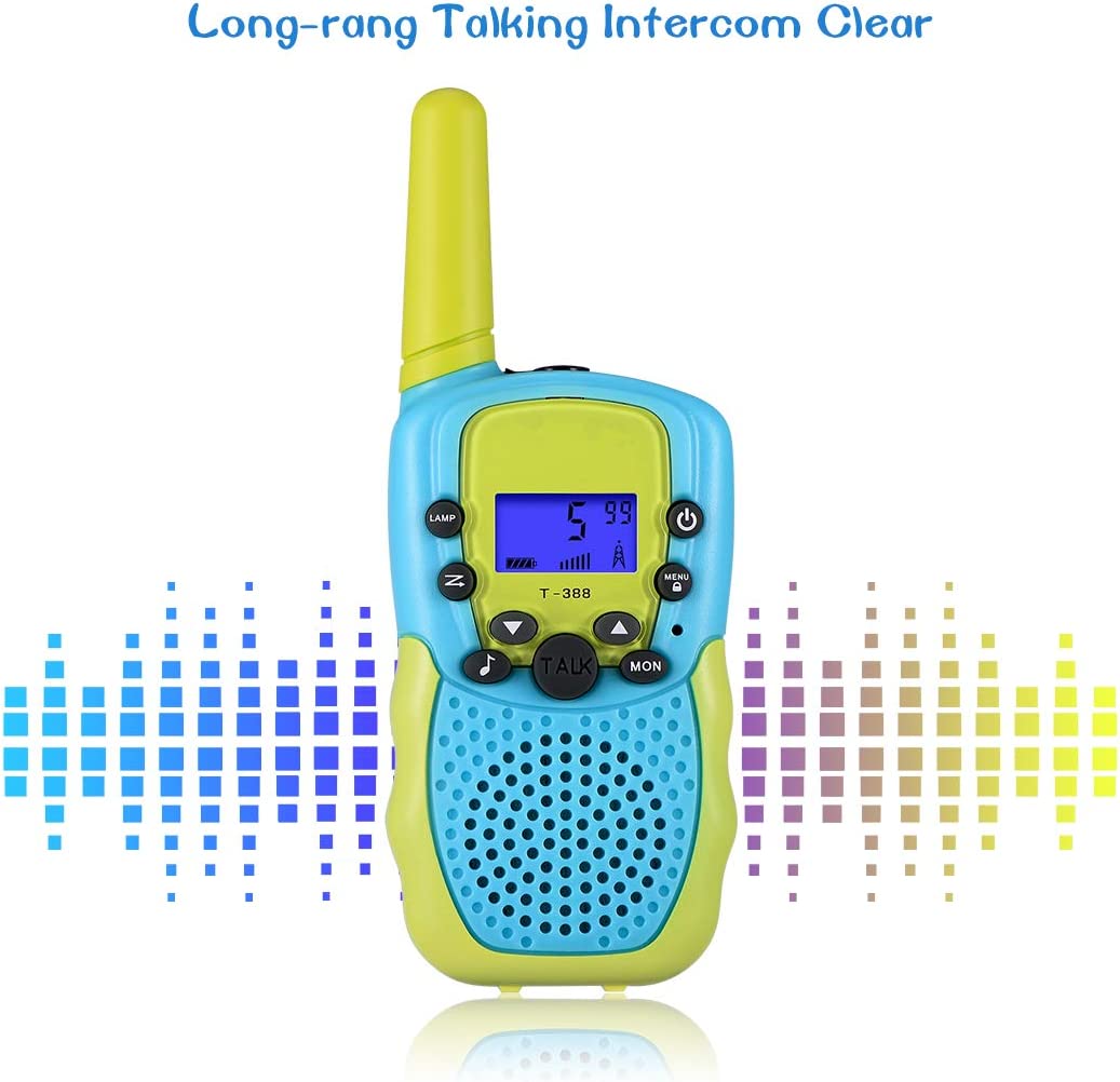 Kids Walkie Talkies with LCD Backlit Flashlight, Outdoor 3 Mile Range