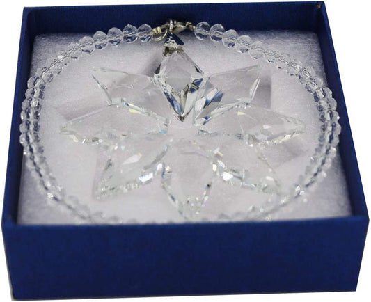 Car mirror pendant, crystal snowflake (A)