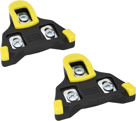 6 degree float shoe lock bike pedal cleats, yellow