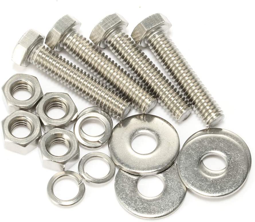 9 Sets 1/4-20 x 1-1/2" hex head bolts, bolts, nuts, washers