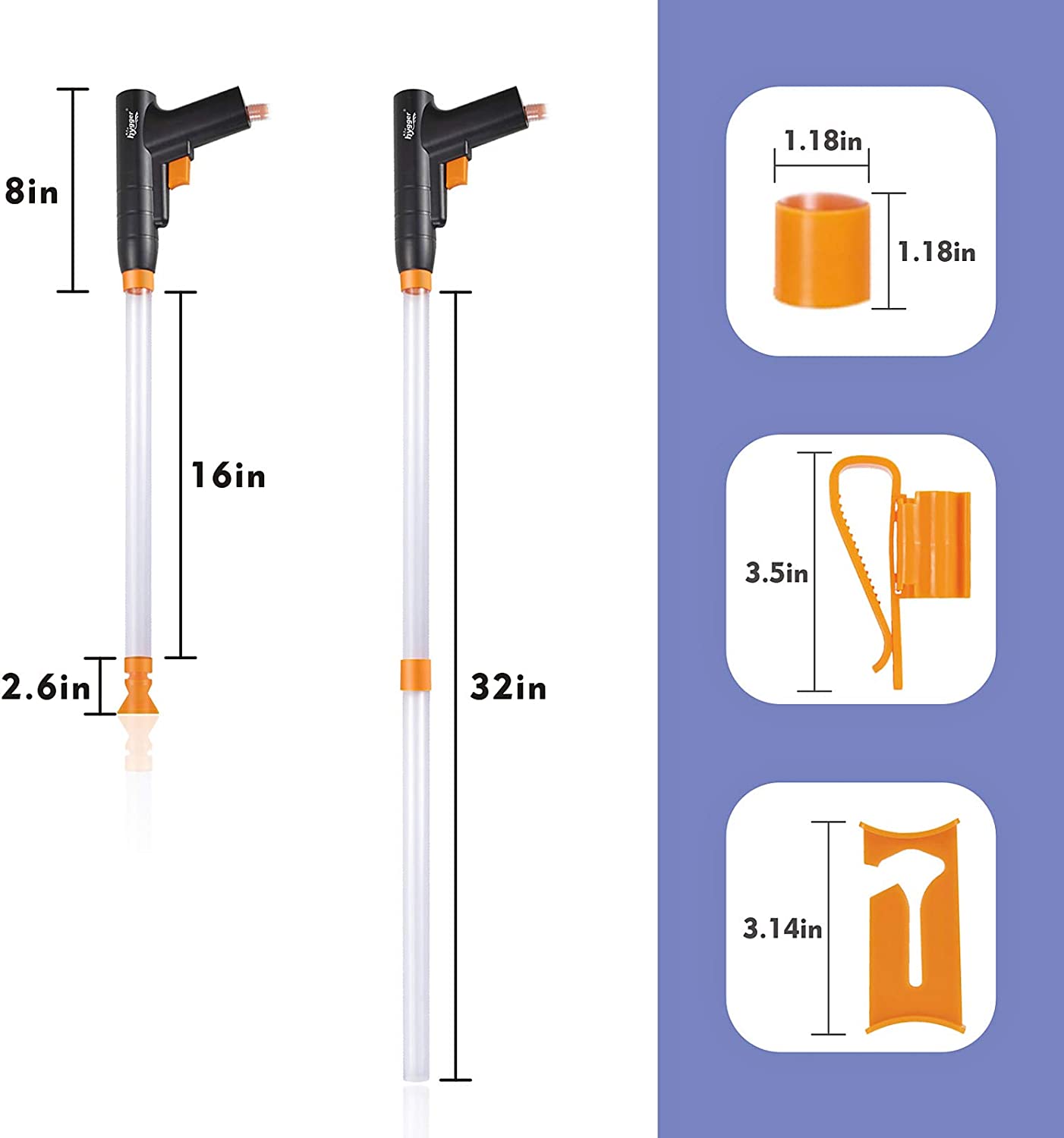 Aquarium gravel cleaner with air pressure button