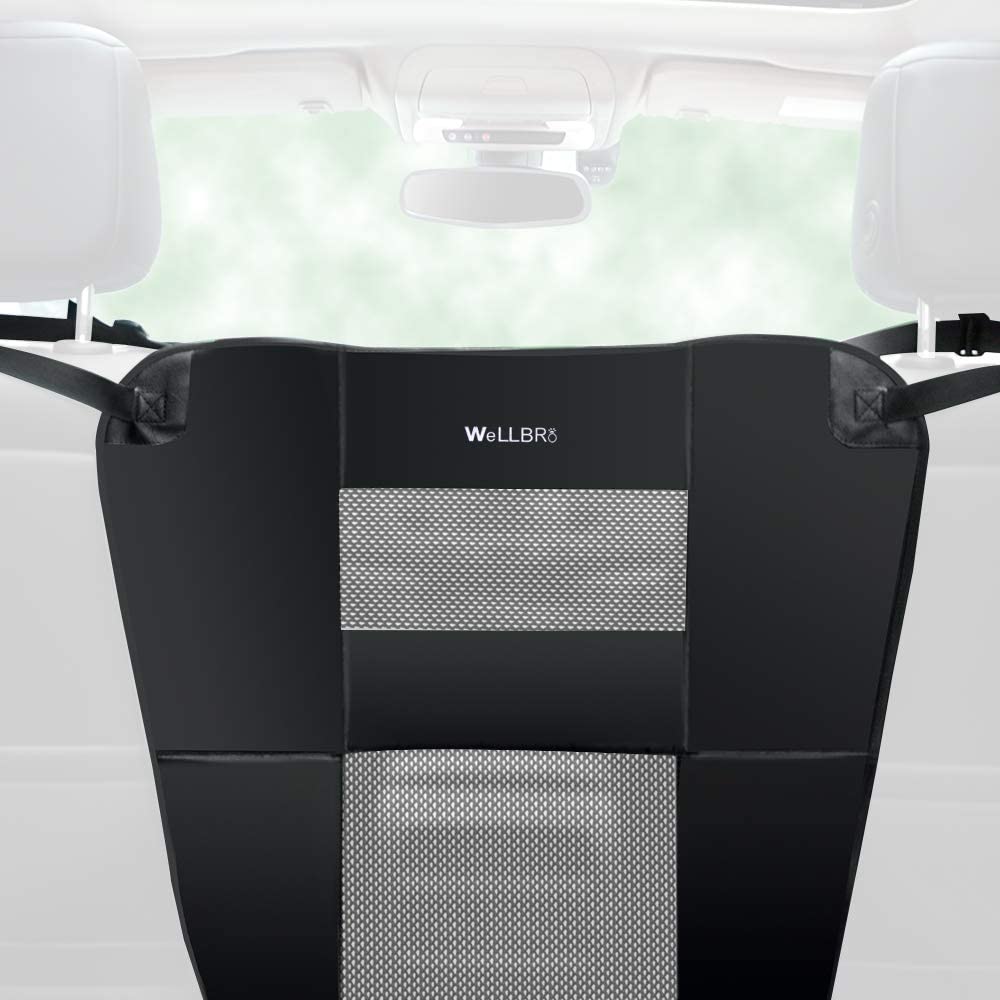 Nylon Vehicle Seat Barrier with 2 Mesh Windows (Color: Black)