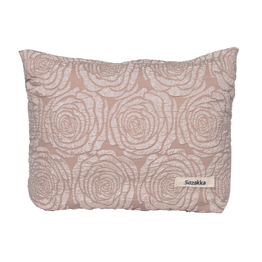 Travel Makeup Cosmetic Bag, Rose Khaki