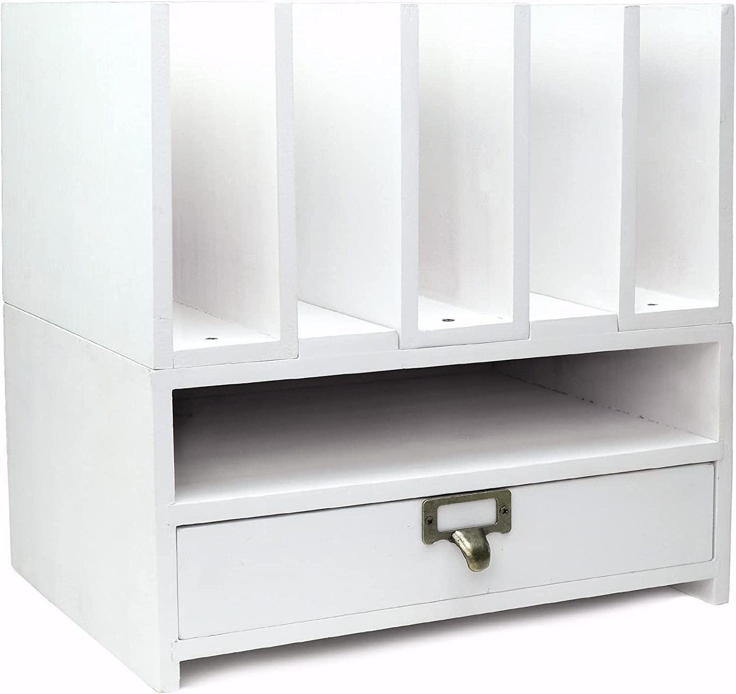 desk organizer for files, (color: white)