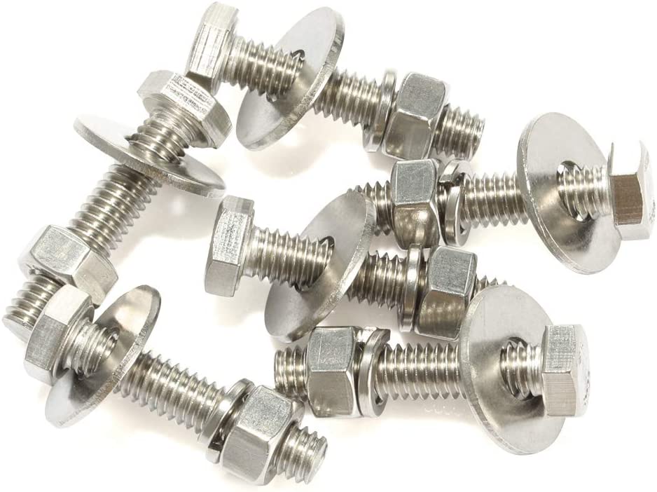 9 Sets 1/4-20 x 1-1/2" hex head bolts, bolts, nuts, washers