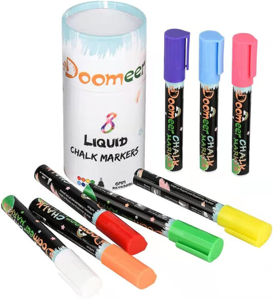 8 Medium Point Erasable Markers, 6 mm for crafts, colors B