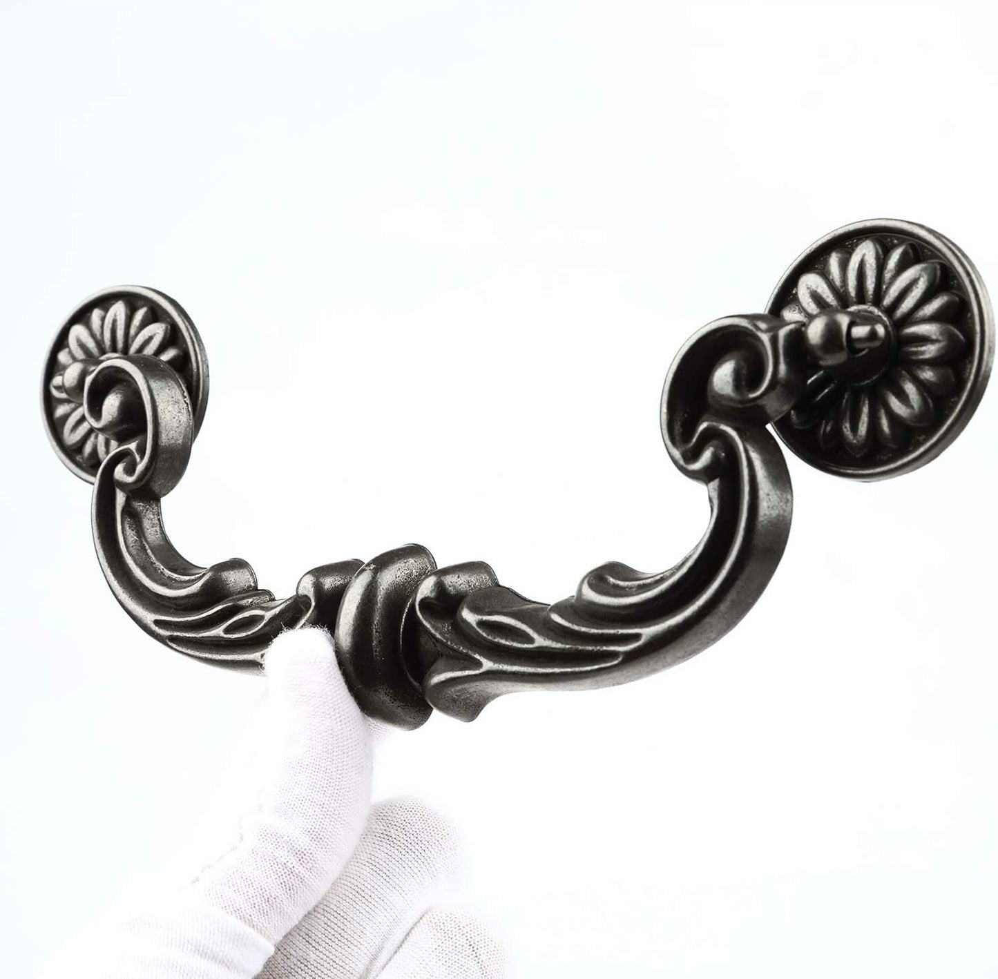 6 Pack Vintage Rustic 6 Inch Drawer Pull Handles, (Black Bronze)