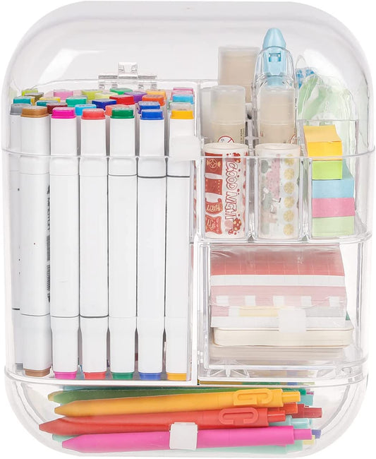 Plastic office storage organizer for desk accessories.