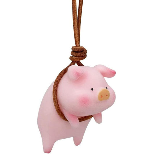 Car rear view mirror pendant, pig