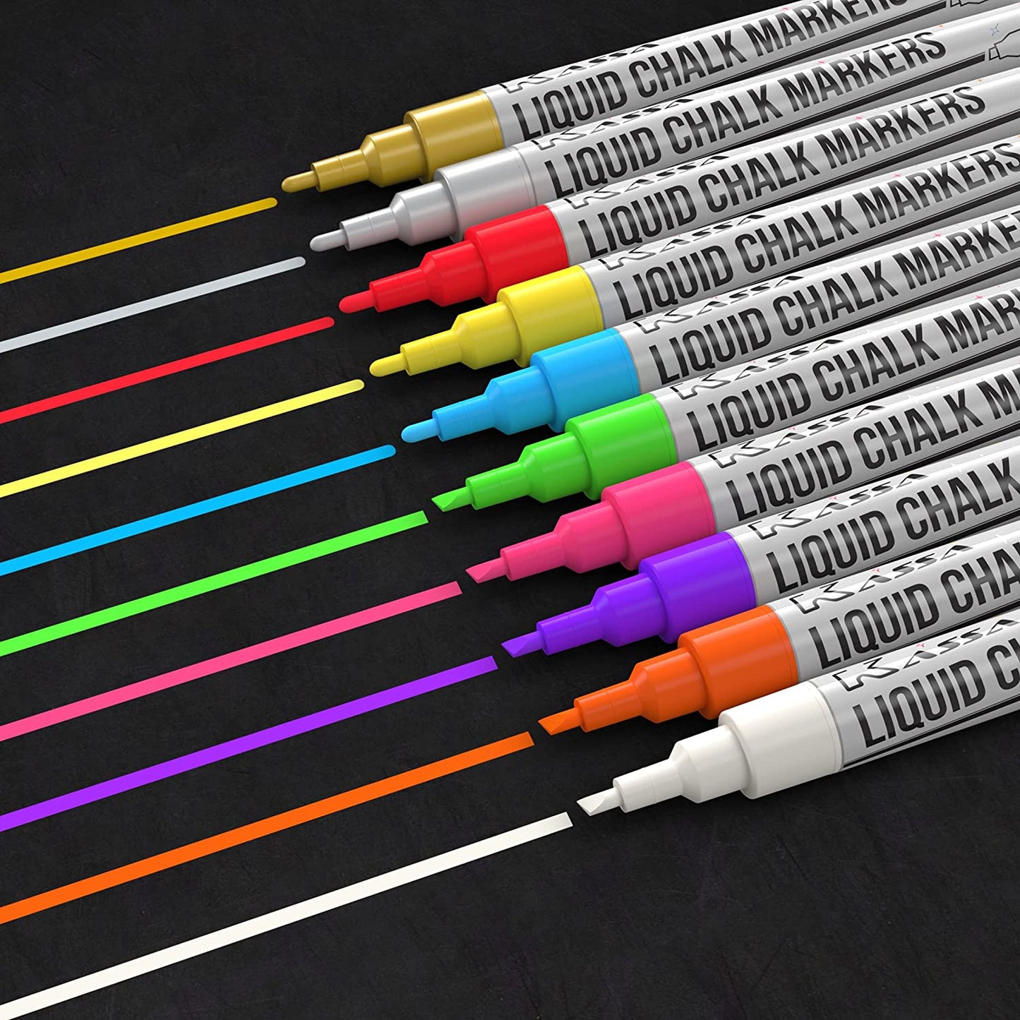 Fine Tip Liquid Chalk Markers (3mm 10-Pack)