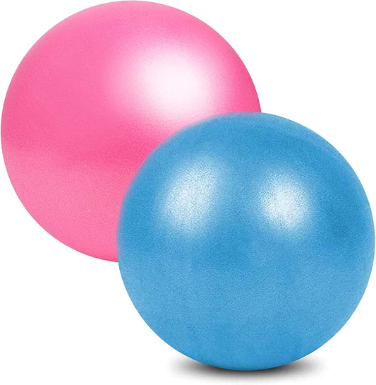 Mini exercise ball, 9-inch, 2-pack, pink-light blue