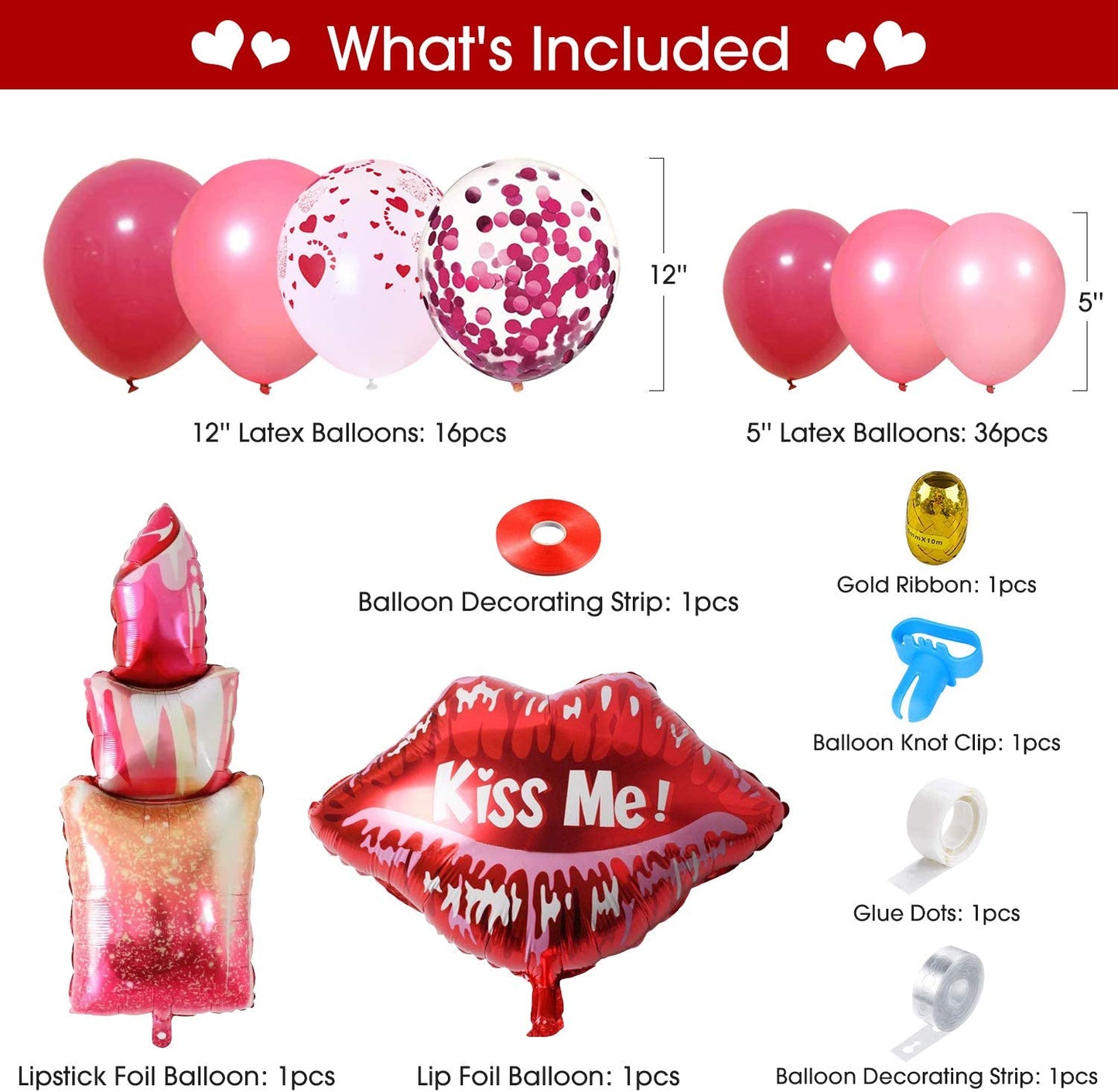 garland balloon kit for valentines day party